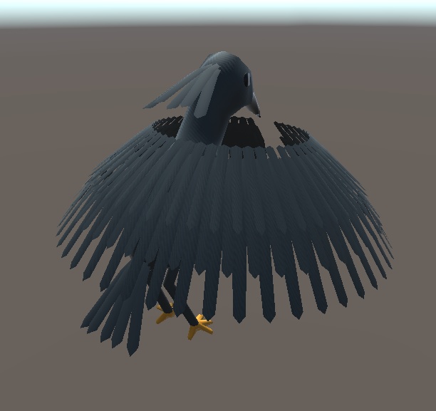 【3D小物】クロコサギのぬいぐるみ