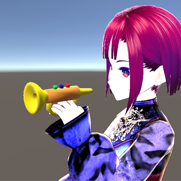 【3D小物】おもちゃのトランペット
