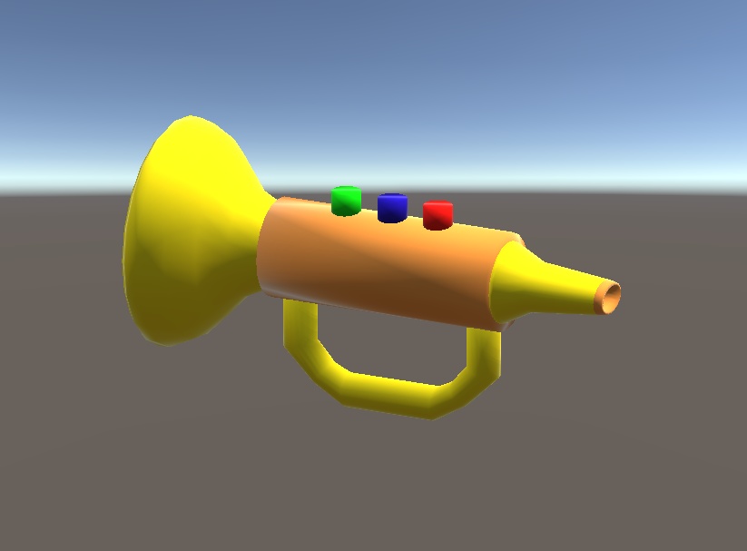 【3D小物】おもちゃのトランペット