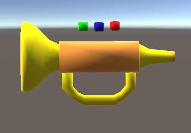 【3D小物】おもちゃのトランペット