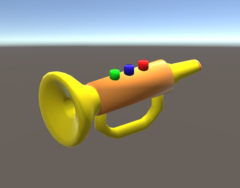 【3D小物】おもちゃのトランペット