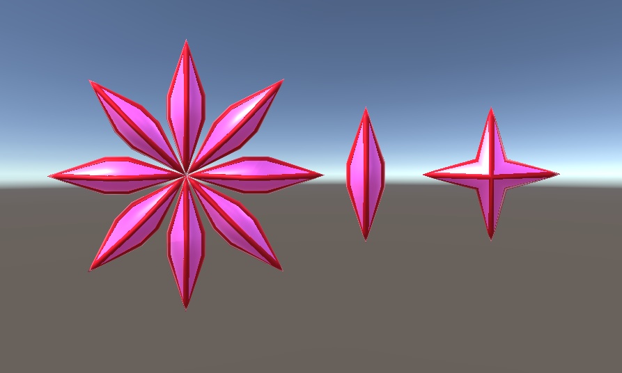 【3D小物】フレーム付きクリスタル(3種)