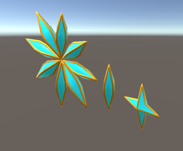 【3D小物】フレーム付きクリスタル(3種)