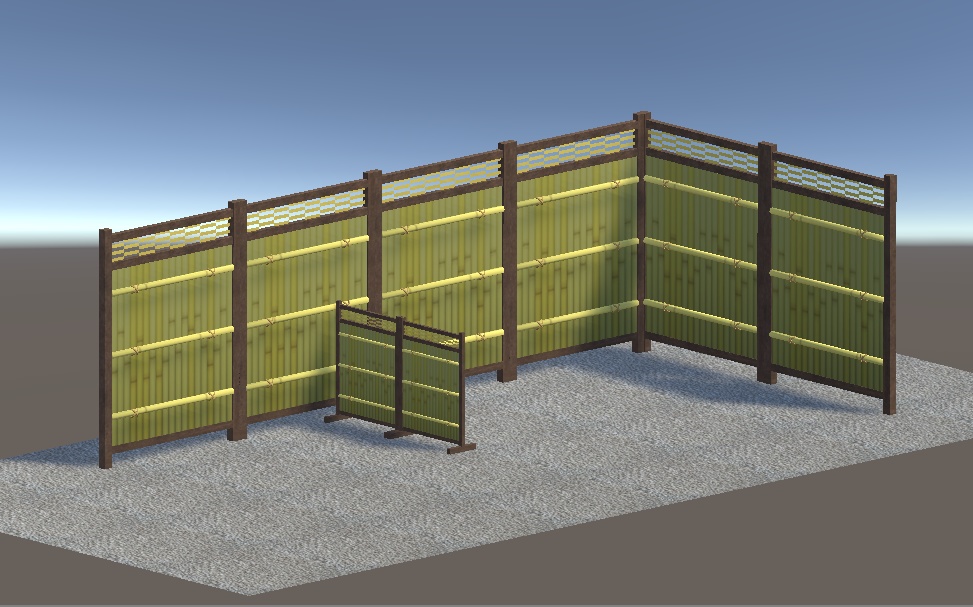 【3D小物】竹垣