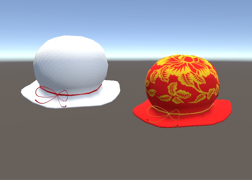 【3D小物】中華風シニヨンキャップ