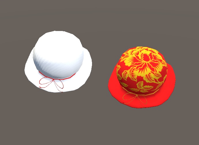 【3D小物】中華風シニヨンキャップ