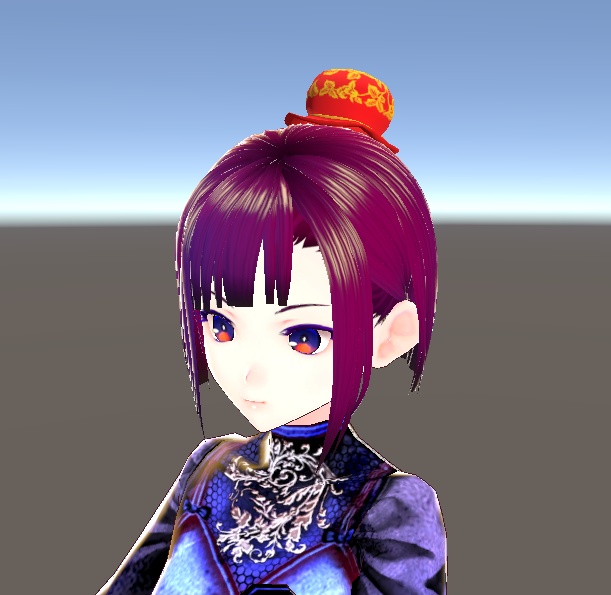 【3D小物】中華風シニヨンキャップ