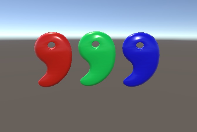 【3D小物】勾玉の首飾りと勾玉