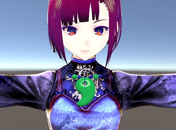 【3D小物】勾玉の首飾りと勾玉