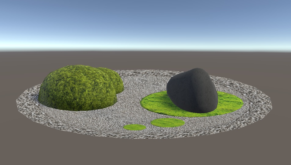 【3D小物】日本庭園セット1