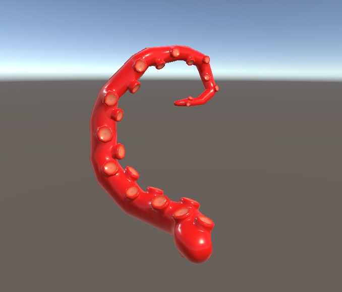 【3D小物】タコの足(触手)