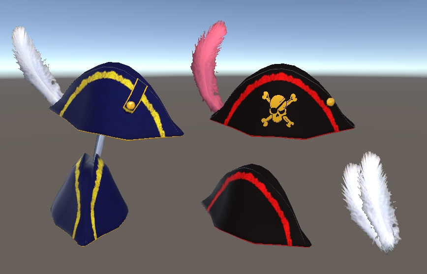 【3D小物】二角帽子(バイコーン、ビコルヌ)