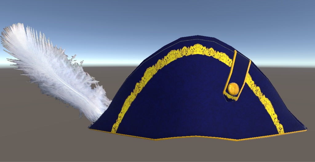 【3D小物】二角帽子(バイコーン、ビコルヌ)