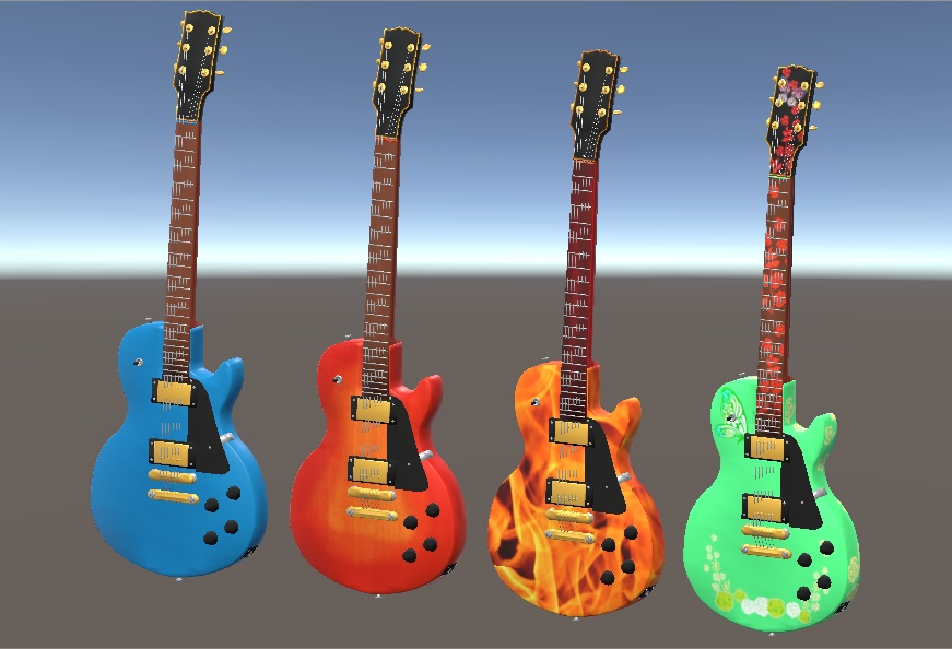 【3D小物】エレキギター（レスポールタイプ）