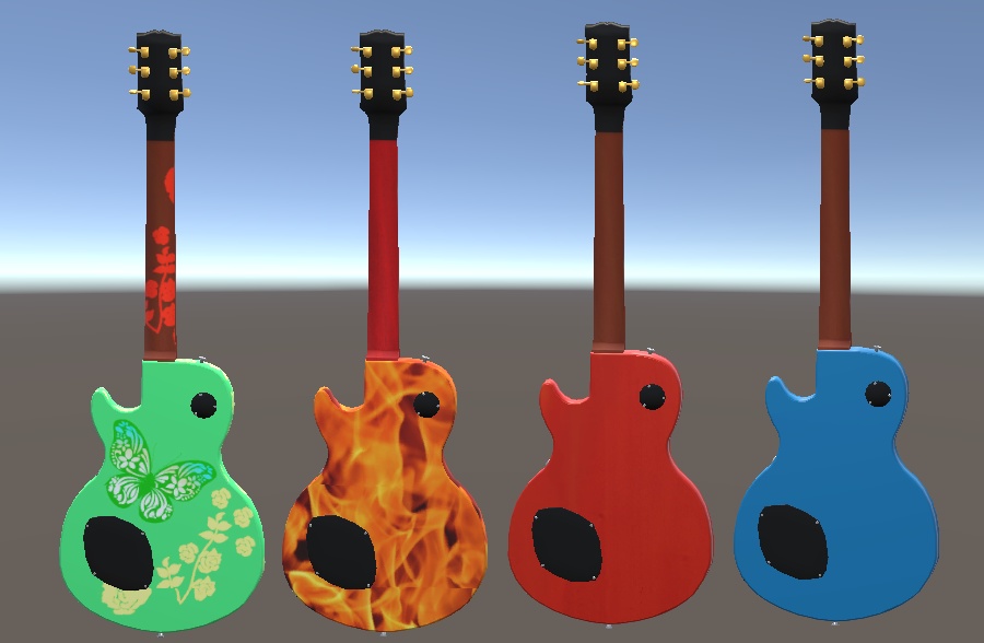 【3D小物】エレキギター(レスポールタイプ)