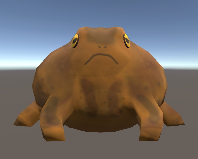 【3D小物】アメフクラガエルのぬいぐるみ