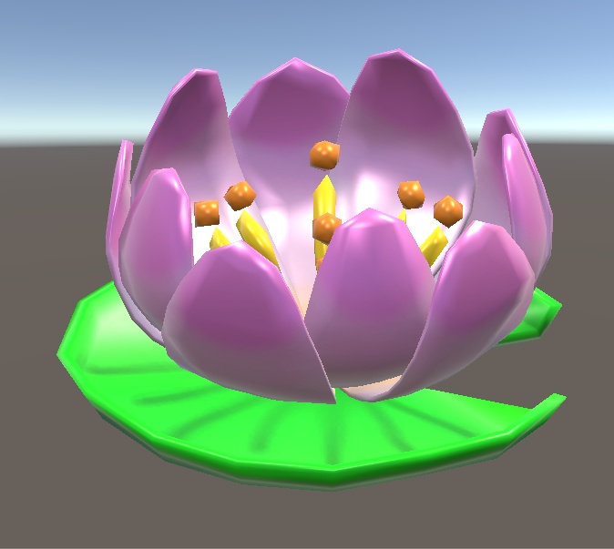 【3D小物】睡蓮のワンポイント