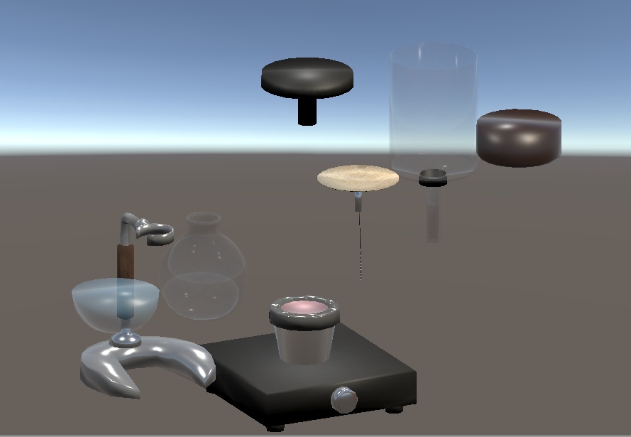 【3D小物】サイフォン式コーヒーポット