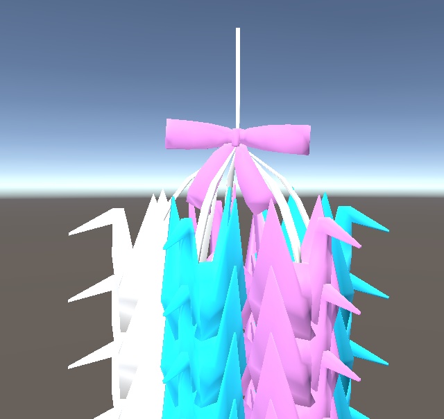 【3D小物】折り鶴、百羽鶴