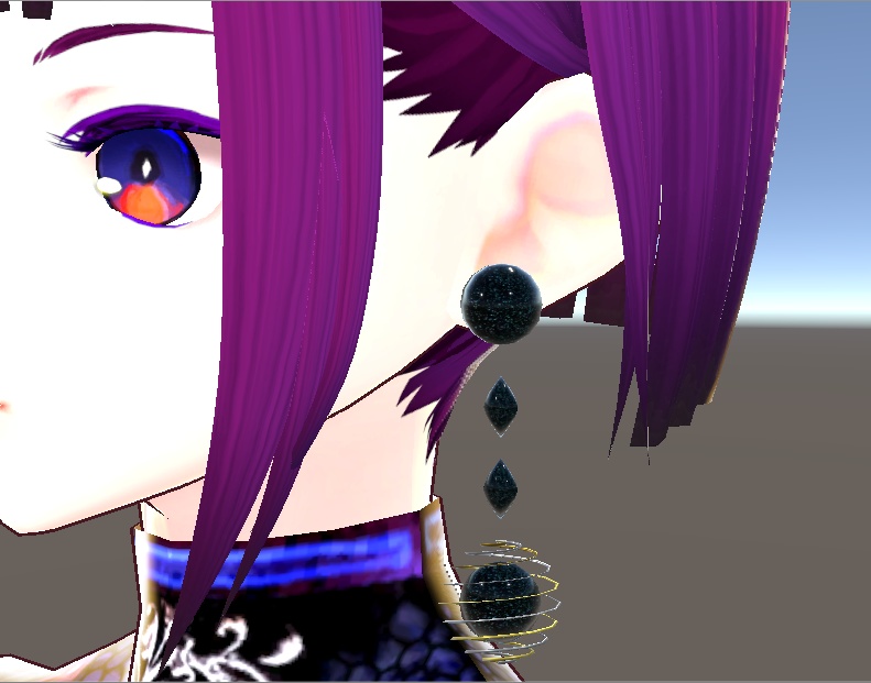 【3D小物】宇宙なイヤリング