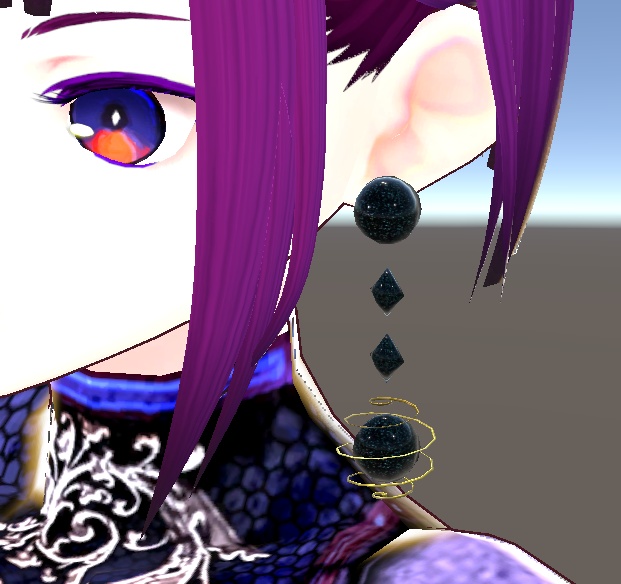 【3D小物】宇宙なイヤリング