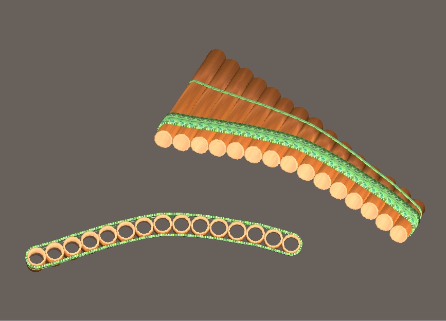 【3D小物】パンフルート(パンパイプ)