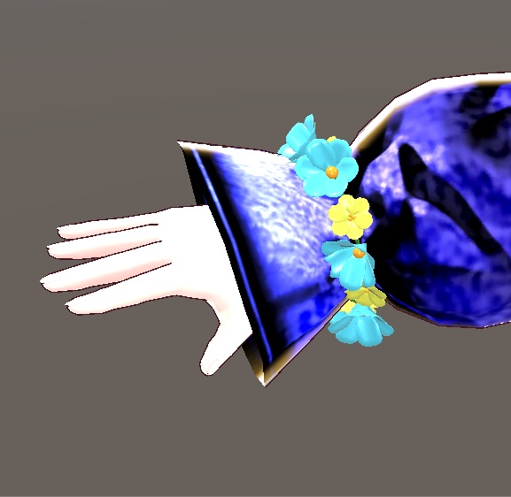【3D小物】星空の花輪