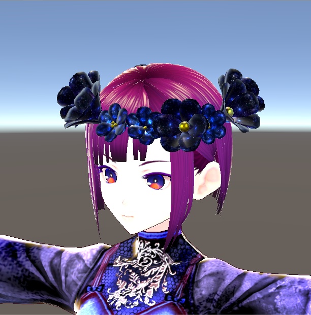 【3D小物】星空の花輪