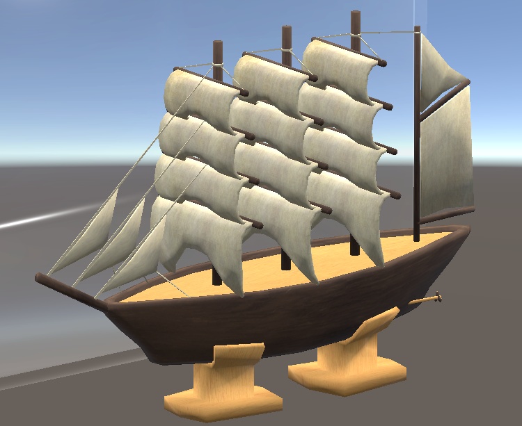 【3D小物】帆船の置物セット(模型、ボトルシップ、デカント)