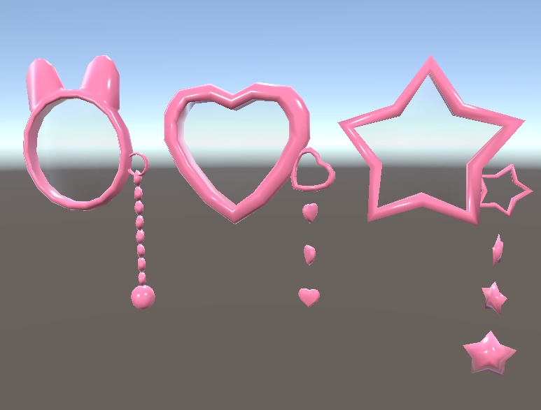 【3D小物】トイチックなモノクル(3種)