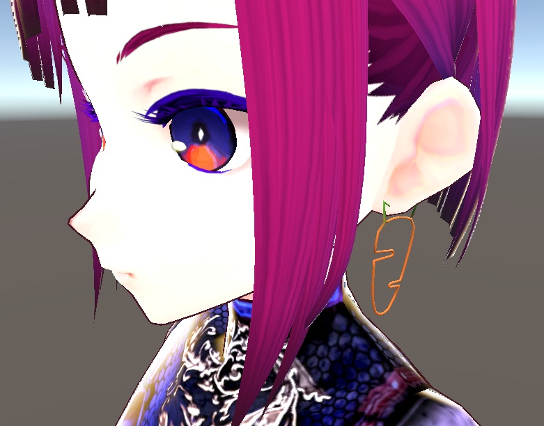 【3D小物】にんじんヘアピン、クリップ