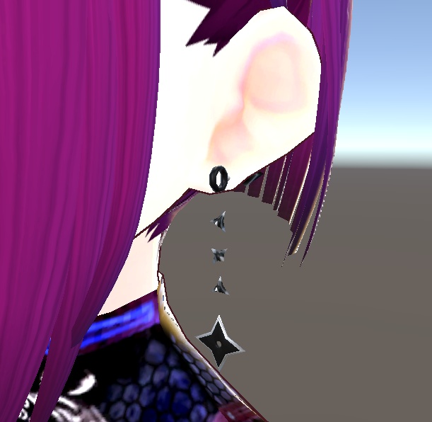 【3D小物】ニンジャピアス