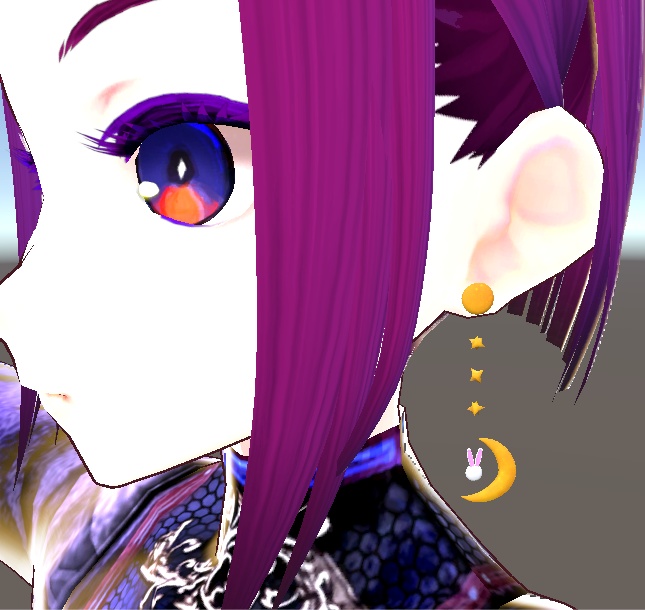 【3D小物】月兎のアクセサリ