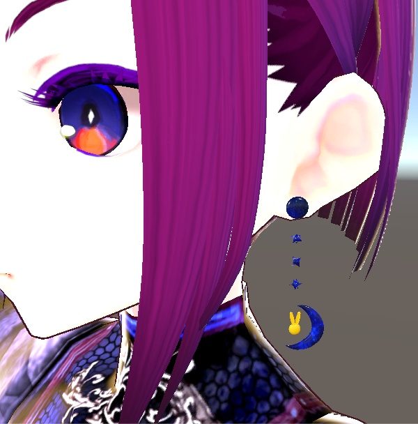 【3D小物】月兎のアクセサリ