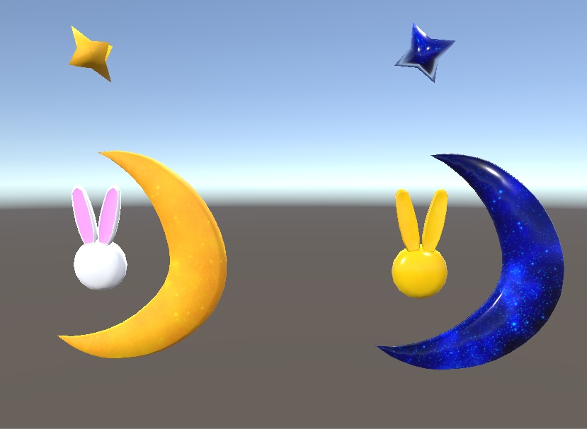 【3D小物】月兎のアクセサリ