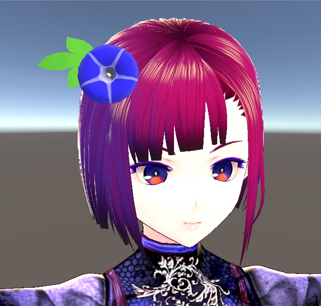 【3D小物】ミニ鉢アサガオとアサガオのワンポイント