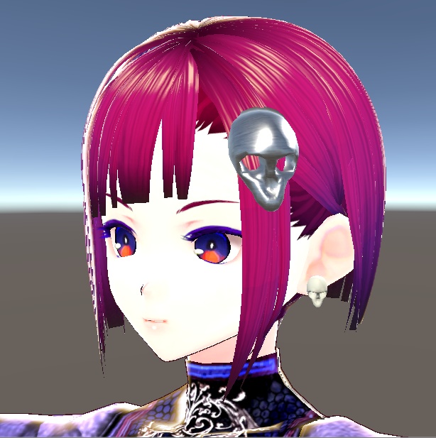 【3D小物】骸骨のワンポイント