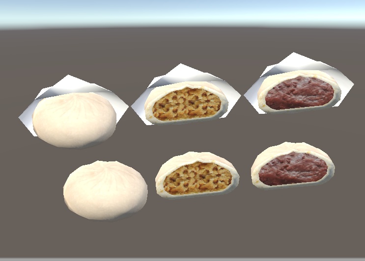 【3D小物】中華まん(肉まん、あんまん)