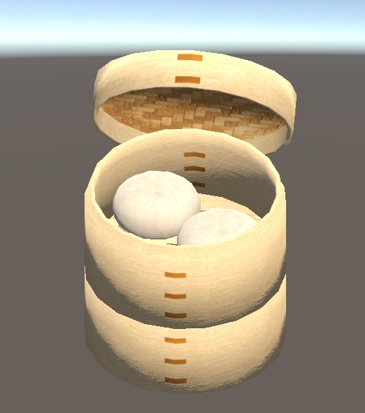 【3D小物】中華まん(肉まん、あんまん)