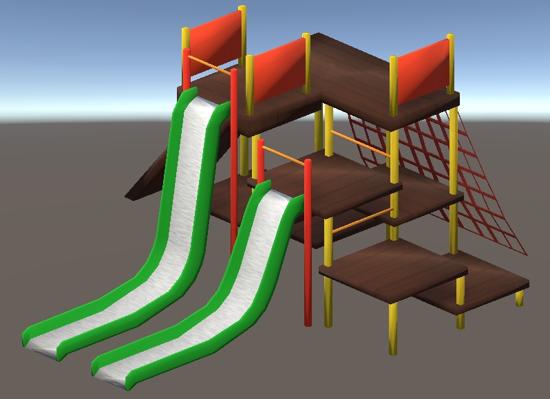 【3D小物】懐かしの公園遊具セット
