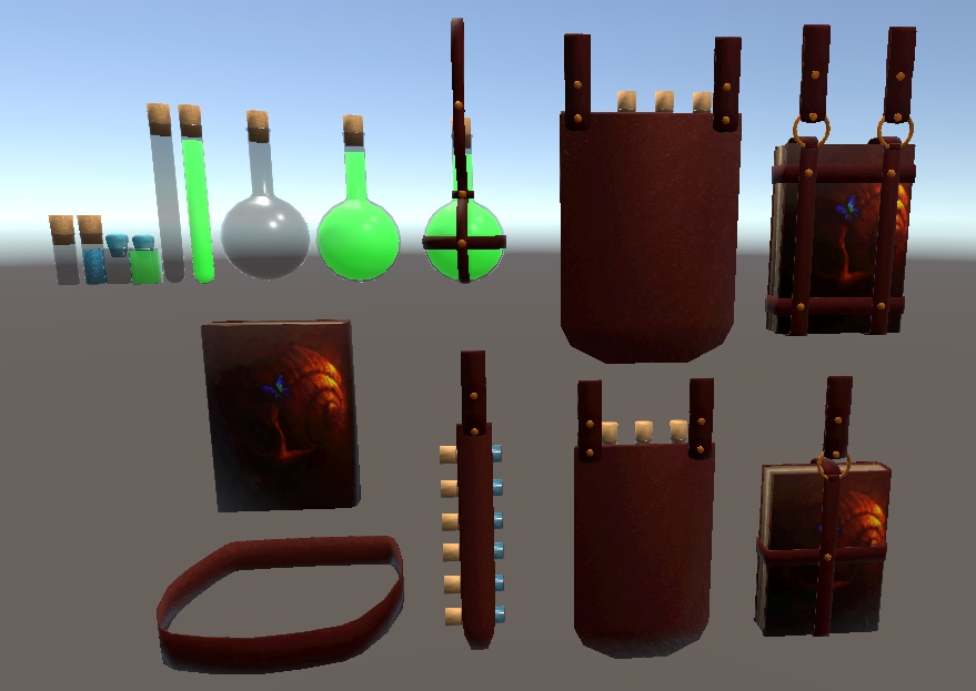 【3D小物】錬金術師・薬師の冒険セット