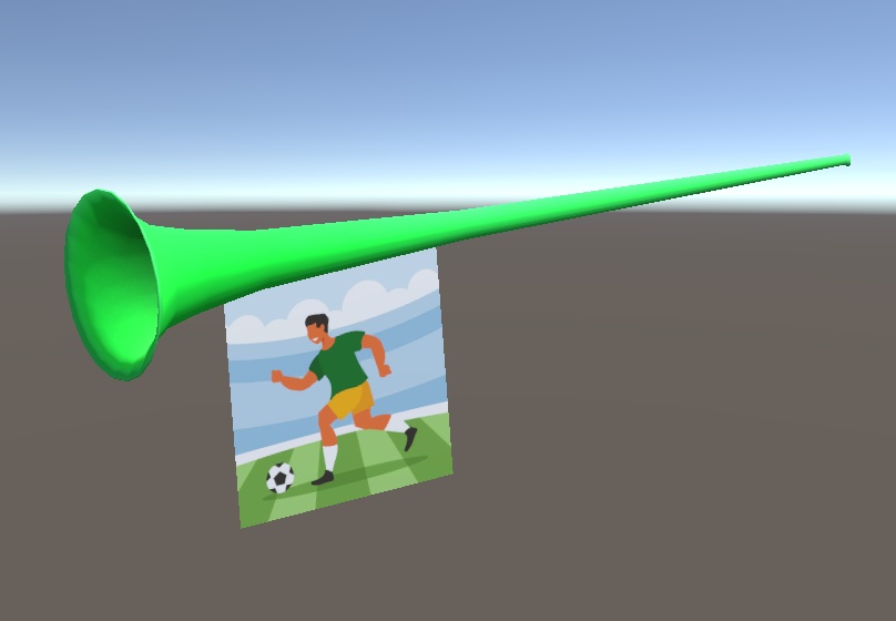 【3D小物】シンプルなブブゼラ(旗付き)