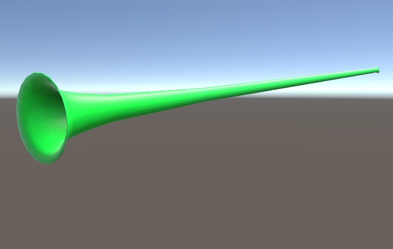 【3D小物】シンプルなブブゼラ(旗付き)