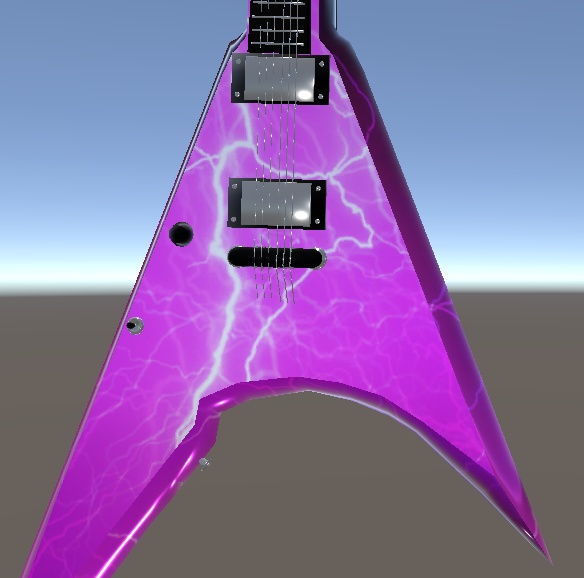 【3D小物】エレキギター(アロータイプ)