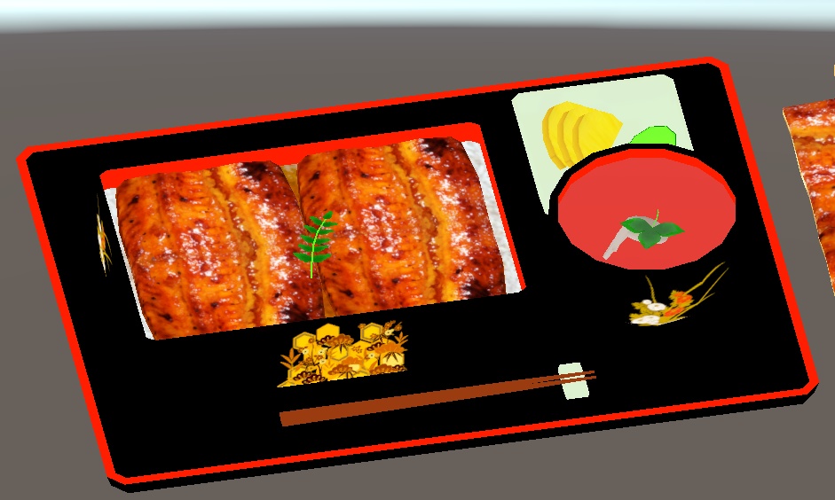 【3D小物】うな重定食セット&うなぎかば焼き串