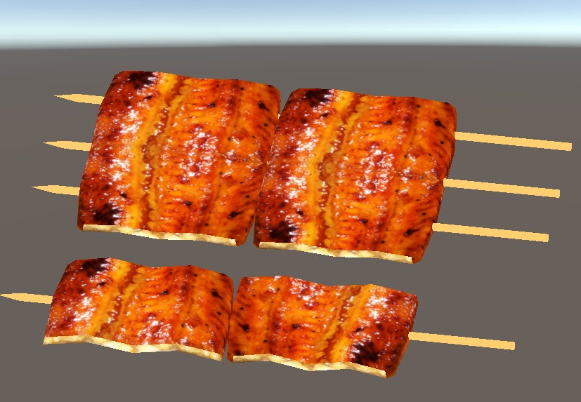 【3D小物】うな重定食セット&うなぎかば焼き串