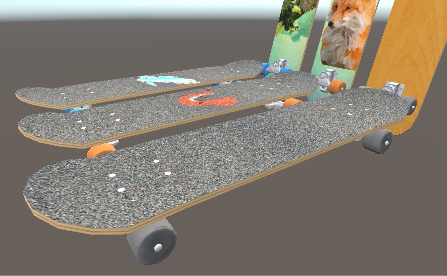 【3D小物】スケートボード(改変用UV付)