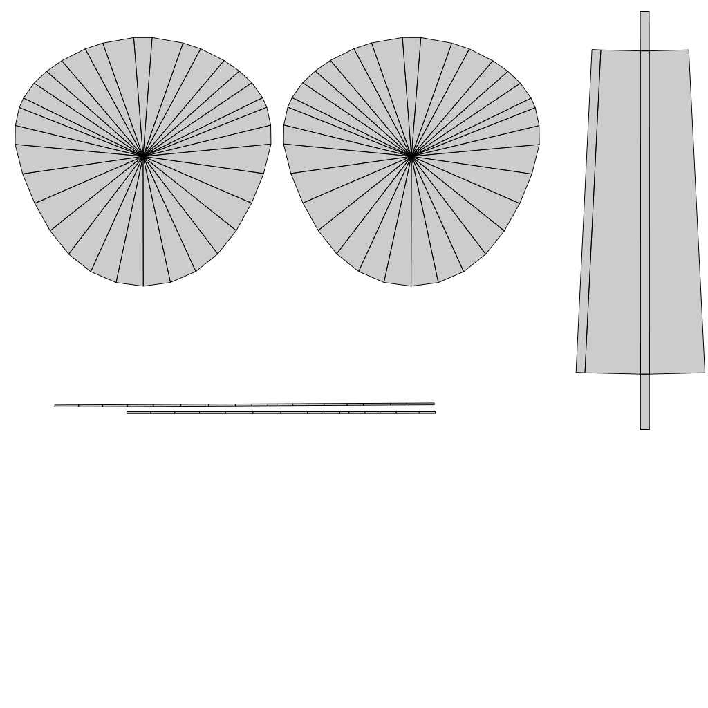 【3D小物】祭うちわと推しうちわ(改変用UV付)