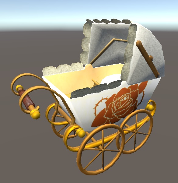 【3D小物】アンティークな乳母車
