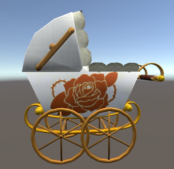 【3D小物】アンティークな乳母車